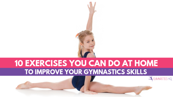 Young girl doing stretching gymnastic exercises sitting on a large