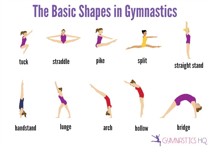 basic shapes in gymnastics