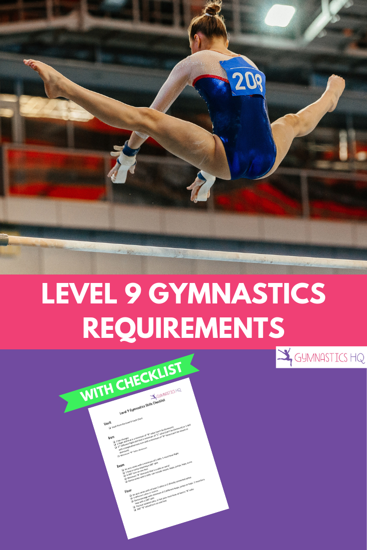 Level 9 Gymnastics Requirements with FREE checklist