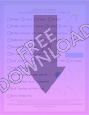 Back Handspring Progress Checklist