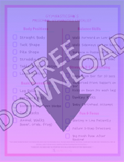 Preschool Gymnastics Checklist
