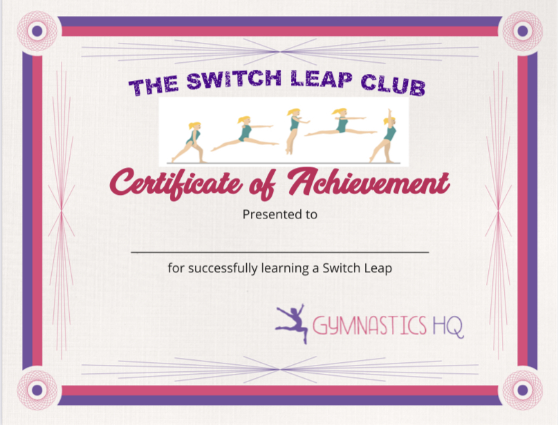 switch leap club certificate