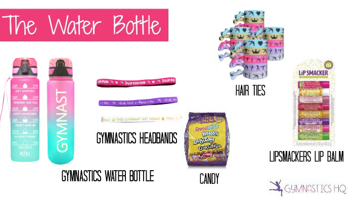 gymnastics party favor idea water bottle