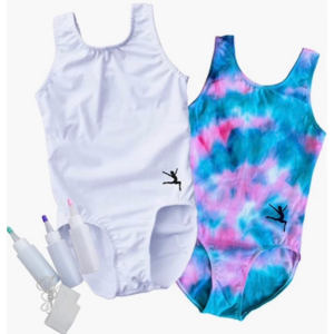 diy tie dye pink/turquoise leotard