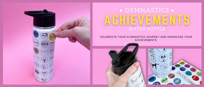 gymnastics achievement water bottle
