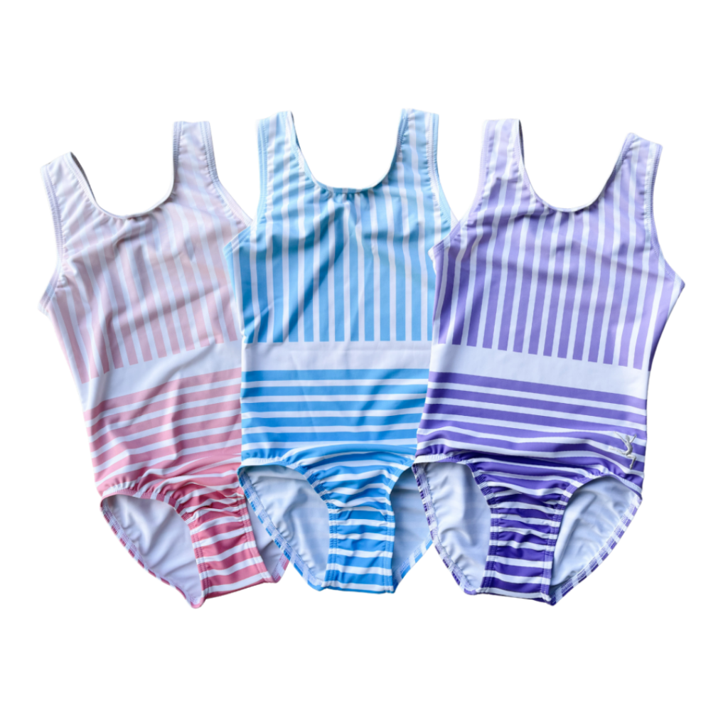 colored stripes leotard