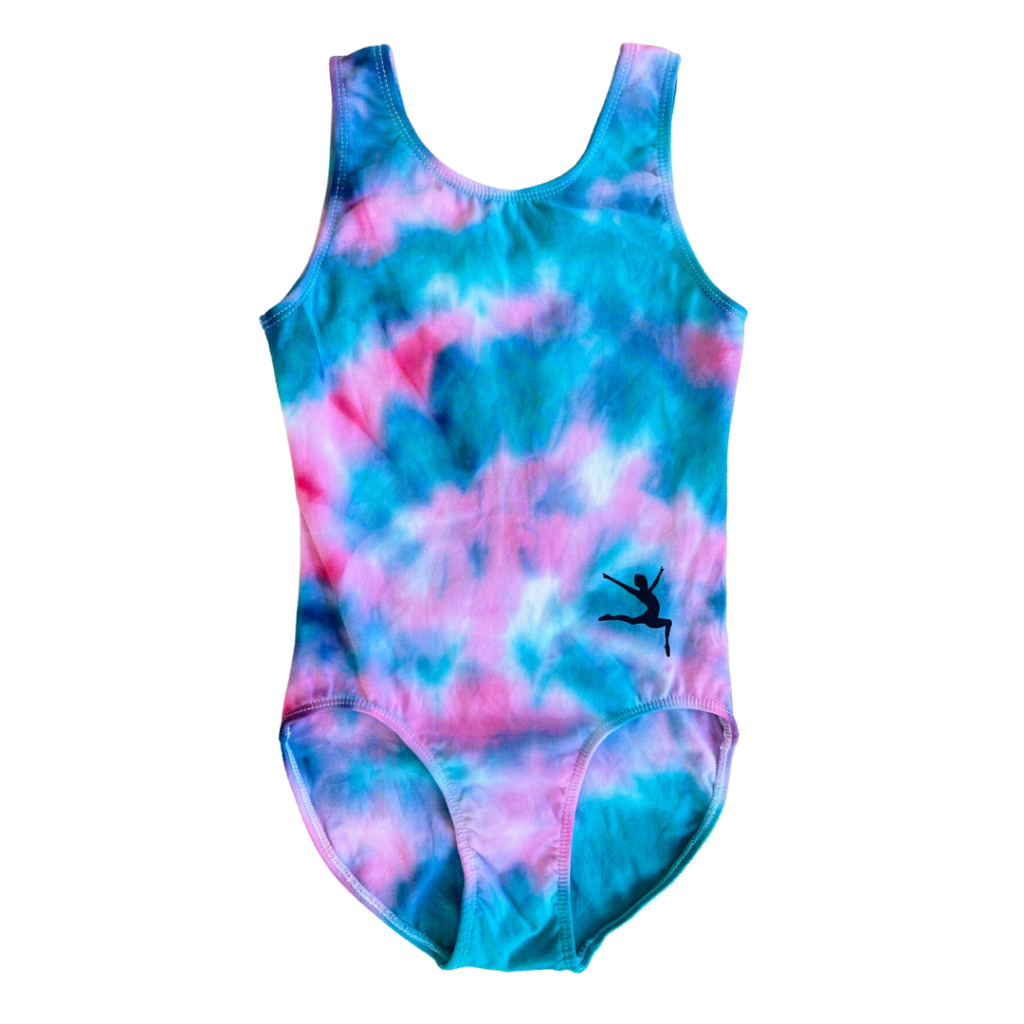 diy tie dye pink/turquoise leotard